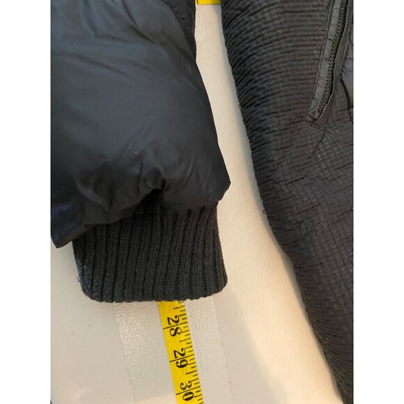 Abercrombie & Fitch Black Puffer Midi Coat Water Wind Resistant Large - Picture 15 of 15